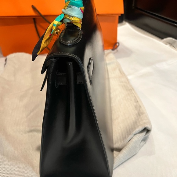 Hermes Vintage Kelly 32, excellent condition box leather. Rare Kelly - Picture 3 of 10